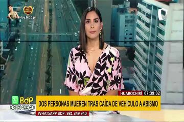 Huarochirí: dos personas mueren al caer automóvil a un abismo de 300 metros