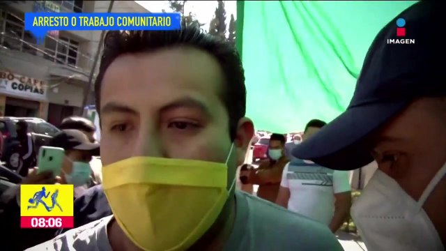 ¡Por no usar cubrebocas! Detienen a primera persona en Ecatepec