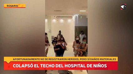 Colapsó el techo del hospital de niños