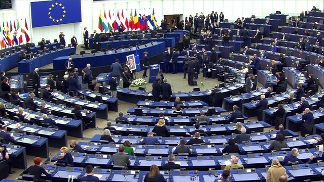 Церемония памяти Давида Сассоли