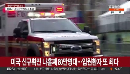 미국 신규확진 나흘째 80만명대…입원환자 또 최다
