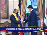 Pdte. Maduro otorgó Orden Francisco de Miranda al Embajador de la República Árabe Siria Khalil Bitar