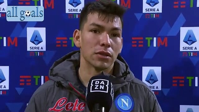 Bologna-Napoli 0-2 17/1/22 intervista post-partita Hirving Lozano