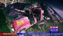 Fuerte accidente vial deja dos personas heridas en Sonaguera, Colón
