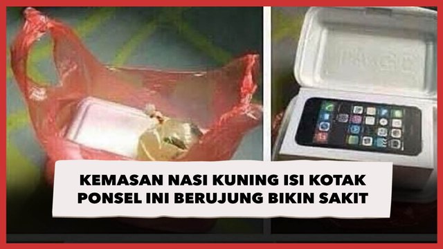 Kejutannya Dobel, Kemasan Nasi Kuning Isi Kotak Ponsel Ini Berujung Bikin Sakit tapi Tak Berdarah