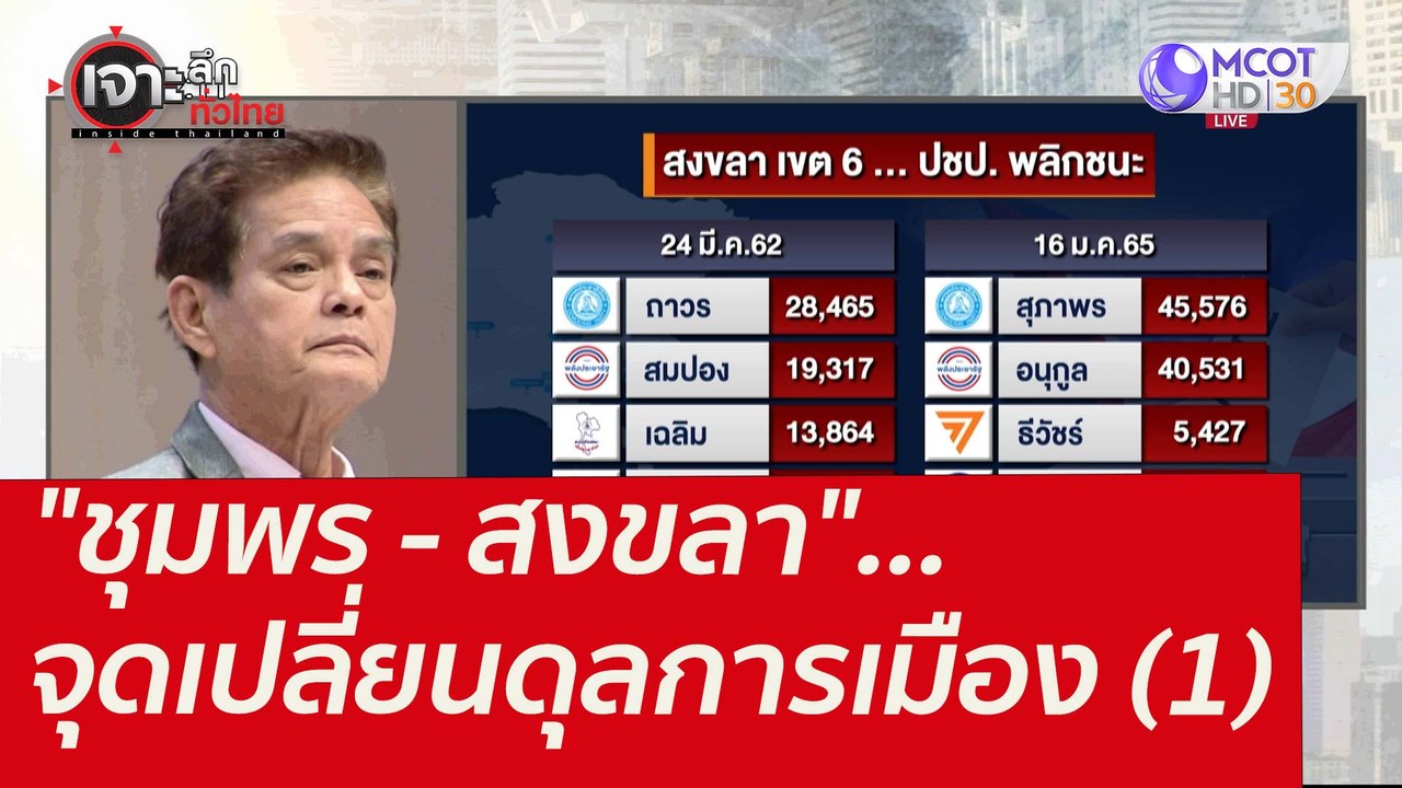"ชุมพร - สงขลา"...จุดเปลี่ยนดุลการเมือง : เจาะล...