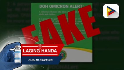 DOH, nagbabala vs. fake advisory kaugnay sa Omicron variant