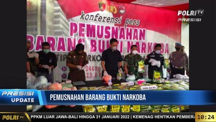 Dittipidnarkoba Bareskrim Polri Melakukan Pemusnahan Barang Bukti Narkoba