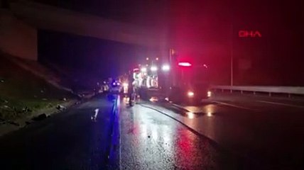 Kuzey Marmara otoyolunda korkunç kaza! Yanarak can verdi