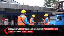 Hujan Es Terjang Malang Atap Parkiran Terminal Arjosari Roboh