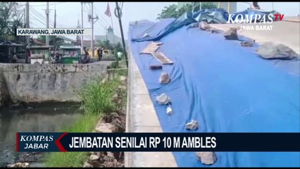 2 Pekan Diresmikan Jembatan Di Karawang Ambles