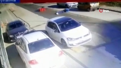 Bursa'da görünmez kaza güvenlik kamerasında
