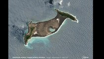 La brutal erupción de Tonga hace desaparecer la isla del volcán