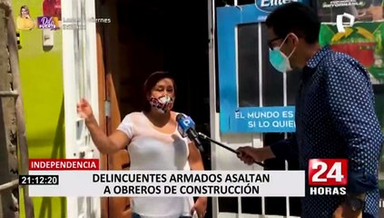 Independencia: asaltan a trabajadores de construcción y se llevan sus herramientas de trabajo