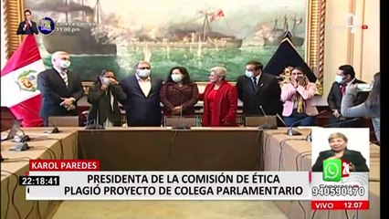 Congreso: presidenta de la Comisión de Ética habría plagiado parte de proyecto de ley