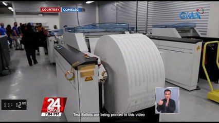 Paghahanda para sa pag-iimprenta ng balota, ipinakita ng Comelec sa isang virtual walkthrough | 24 Oras