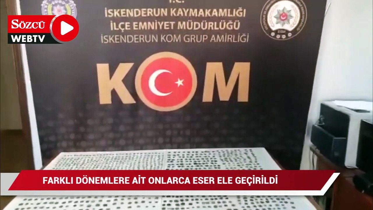 Hatay’da farklı dönemlere ait yüzlerce tarihi eser ele geçirildi