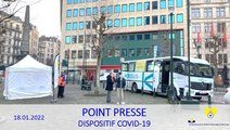 Situation épidémiologique et vaccinale à Bruxelles point press dispositif COVID-19  du 18 01 2022