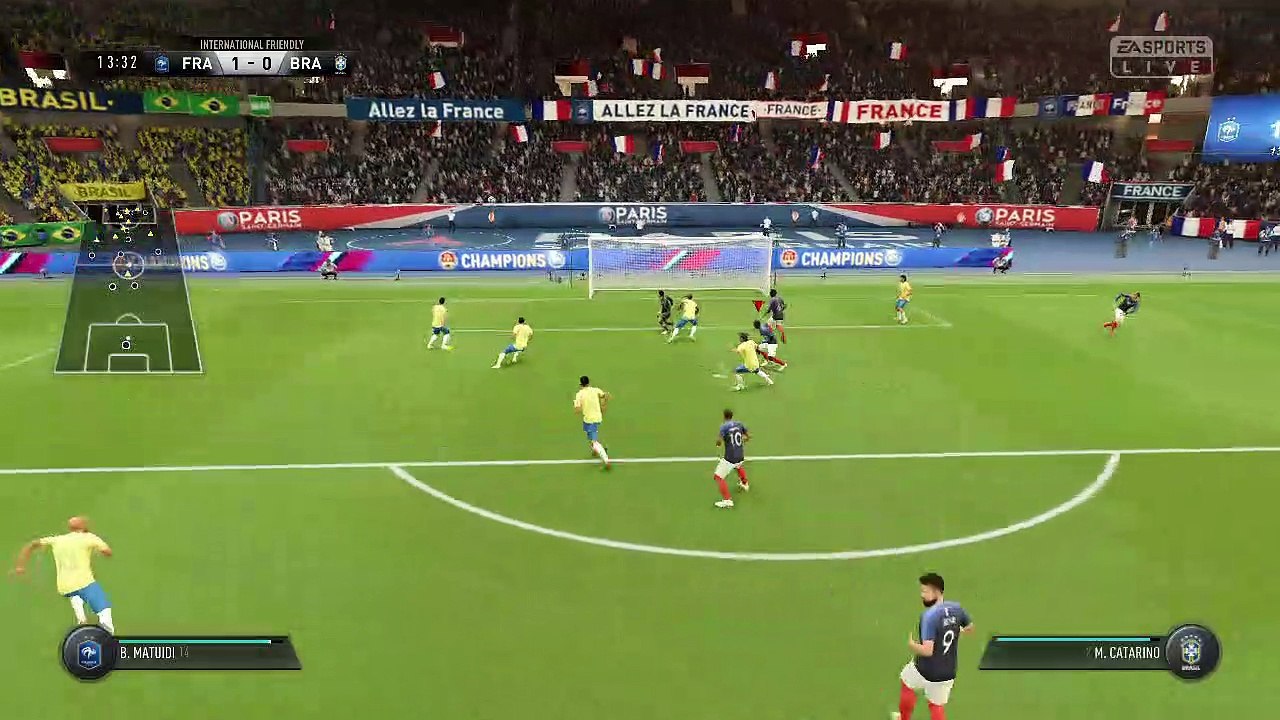 POGBA !! MBAPPA!! KANTE !! in one team || France vs Brazil || Football