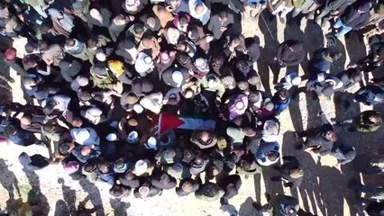 İsrail askeri aracının ezmesi sonucu ölen Filistinli yaşlı aktivistin naaşı toprağa verildi