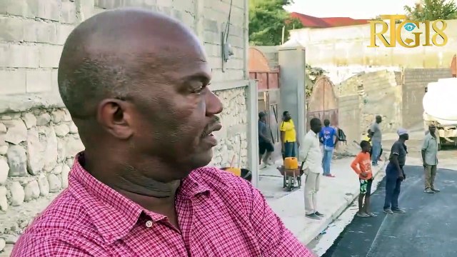 Operasyon asfaltaj direksyon depatmantal lwès MTPTC nan Rue Azor Ernest ki nan limit Dèlma ak Taba.