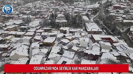 Odunpazarı’nda seyirlik kar manzaraları