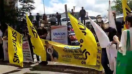 Presidente do Fonacate na abertura da manifestação de servidores