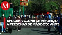 Aplican vacunación de refuerzo de 50 a 59 años en Campo Marte