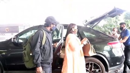 Remo D’Souza and wife at airport