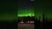 Dancing Northern Lights Over North Pole, Alaska