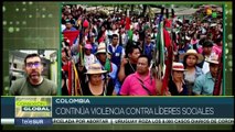 En Colombia continúa violencia contra líderes sociales