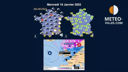 prévisions météo du mardi 18 janvier 2022