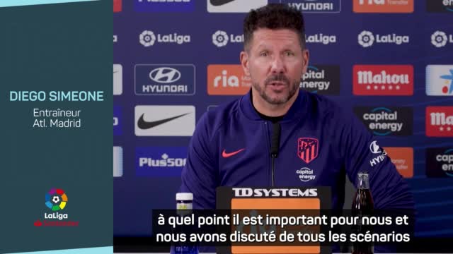 Atl. Madrid - Simeone : "Nous avons parlé à Luis Suarez il y a deux mois"