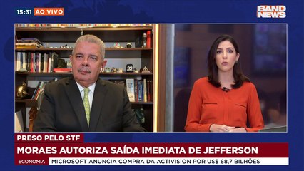 O ministro Alexandre de Moraes autorizou a saída imediata e temporária de Roberto Jefferson do presídio para o Hospital Samaritano Botafogo. Saiba mais em youtube.com.br/bandjornalismo