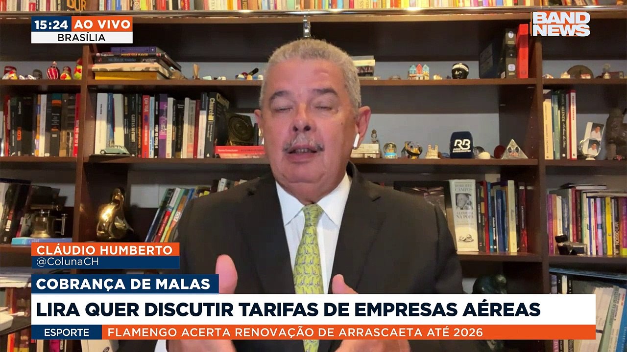 O presidente da Câmara, Arthur Lira quer discutir as tarifas cobradas pelas empresas aéreas brasileiras. Assunto para nosso colunista Claúdio Humberto.Saiba mais em youtube.com.br/bandjornalismo