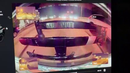 Tesla Car with Multiple Camera Angles Catches Rollover