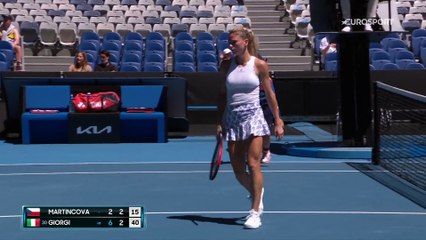 Giorgi continue l'aventure : le résumé de son succès facile contre Martincová