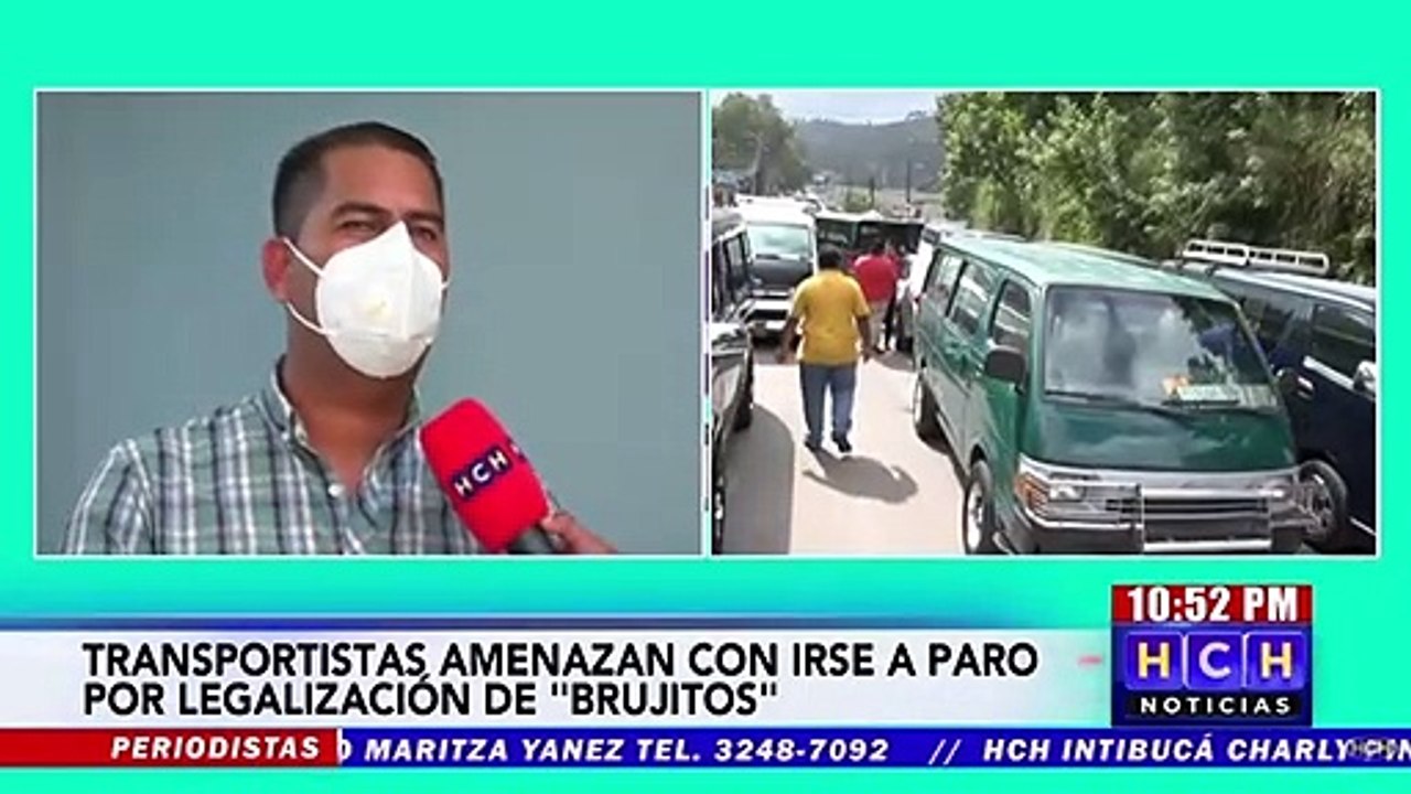 Transportistas amenazan con irse a paro por legalización de "Brujitos"