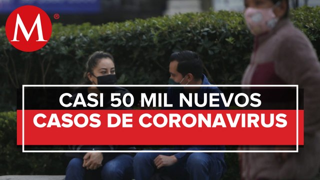 Hoy se registraron en menos de 24 horas, 49 mil 343 contagios por covid-19