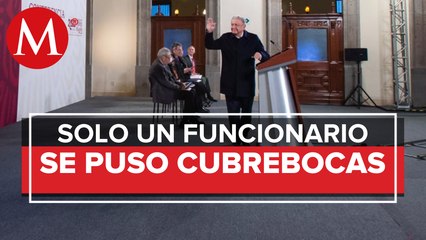 En La Mañanera, los funcionarios no usan el cubrebocas