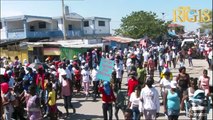 Manifestasyon divès sitwayen nan Site Solèy pou reklame bon jan kondisyon pou yo viv.