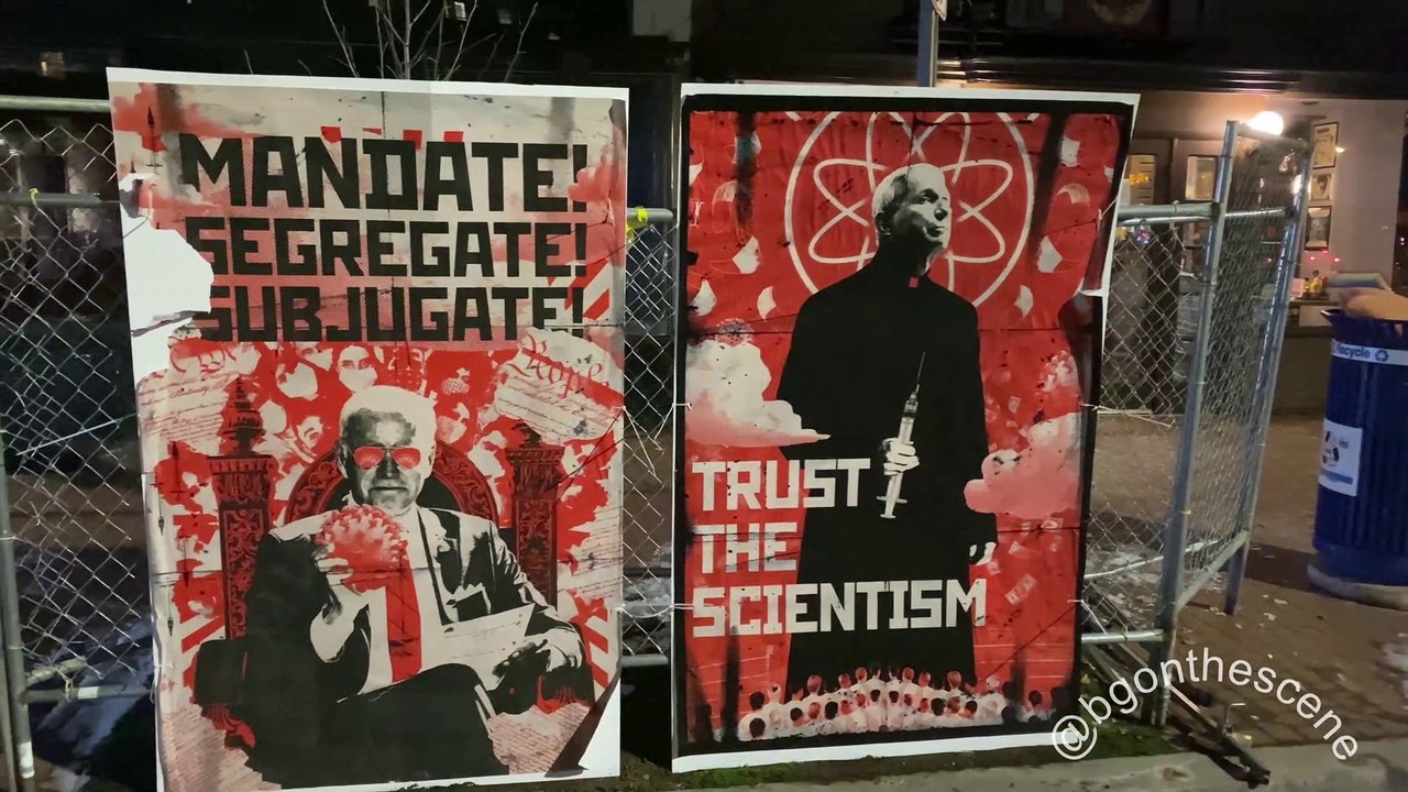 Posters Mocking Covid Mandates Spotted in Washington D.C.