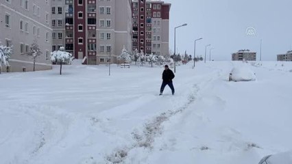 GAZİANTEP - Kar yağışı etkili oldu (5)