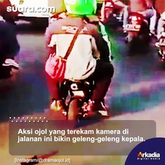 5 Aksi Kocak Driver Ojol yang Terekam Kamera di Jalan