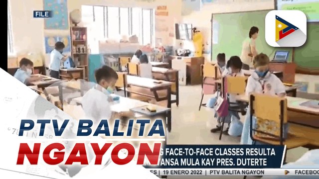 DepEd: Pagpapalawig ng face-to-face classes resulta ng mataas ng kumpiyansa mula kay Pres. Duterte; Lotto result as of January 18, 2022 9 p.m.