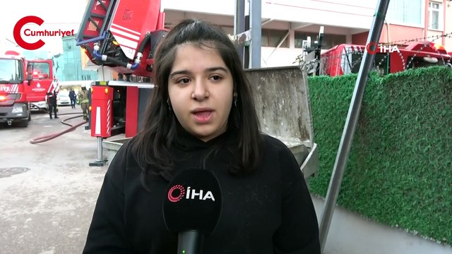 Yangın nedeniyle balkonda mahsur kalan kız çocuğu itfaiye tarafından kurtarıldı