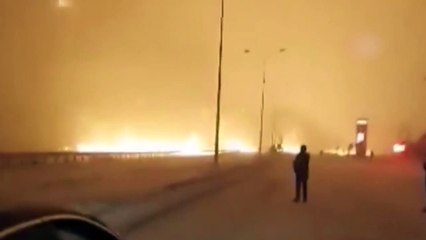 ท่อส่งน้ำมัน "ระเบิด" ในตุรกี ไฟไหม้ลามทางหลวง ปิดการสัญจรวุ่น (คลิป)