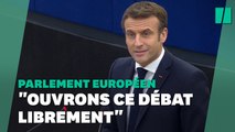 Devant le Parlement européen, Macron défend l'avortement et l'environnement