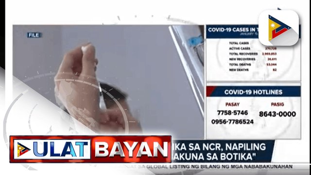 Pitong botika at klinika sa NCR, napiling makilahok sa Resbakuna sa Botika ; Pagbabakuna sa mga piling botika, palalawigin din sa buong bansa