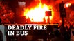 Fire In Bus Kills Woman, Another Person Critically Injured